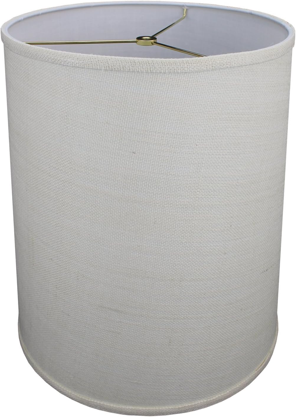 FenchelShades.com Lampshade 13" Top Diameter x 15" Bottom Diameter x 17" Slant Height with Washer (Spider) Attachment for Lamps with a Harp (Burlap Off White)