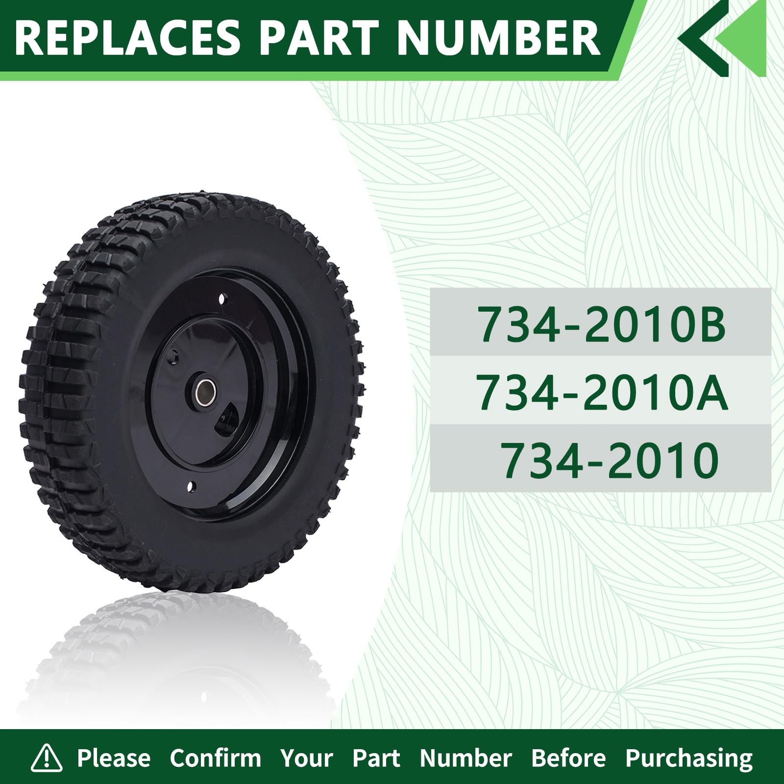 2-pak zastępuje MTD 734-2010B Wheel Cub Cadet Craftsman 734-2010 734-2010A 9"X2-1/20.3 cm