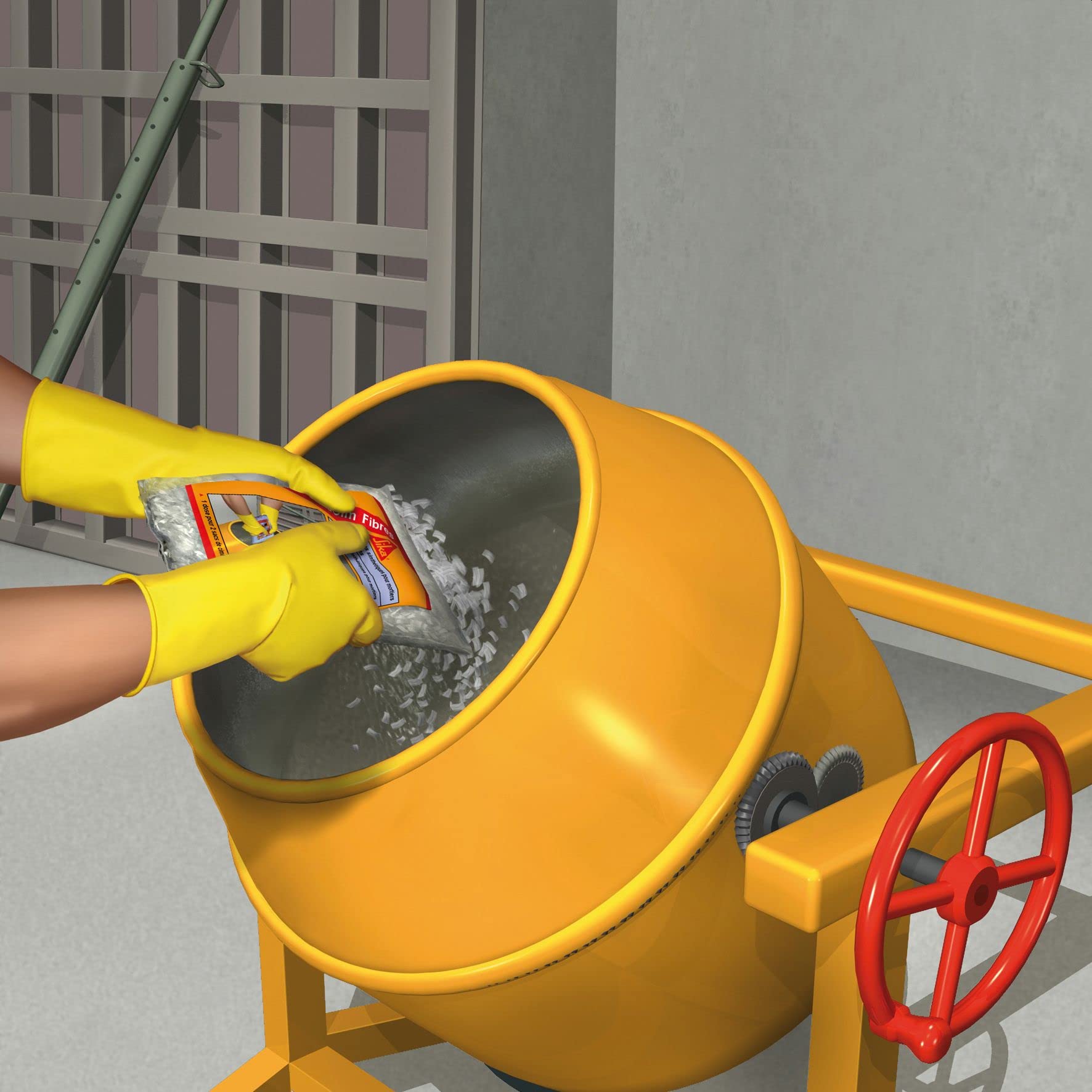 SIKA - Fibras de polipropileno de 12 mm - SikaFiber M12 - para reforzar y revestir estructuras - hormigón y mortero - reduce las fisuras - 600 g (Paquete de 5)