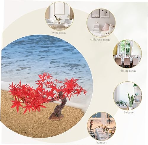 Miniatura 3 de ORFOFE Micro plantas de paisaje, decoración de mesa japonesa, flores de cementerio, jarrones de cerámica para decoración del hogar, árbol de arce