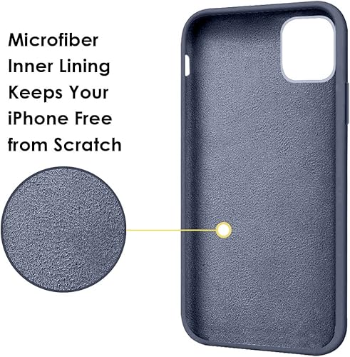 Miniatura 7 de MOCCA Funda compatible con iPhone 13 Pro Max de 6.7 pulgadas con soporte de anillo, silicona líquida, forro de microfibra, antiarañazos, cuerpo