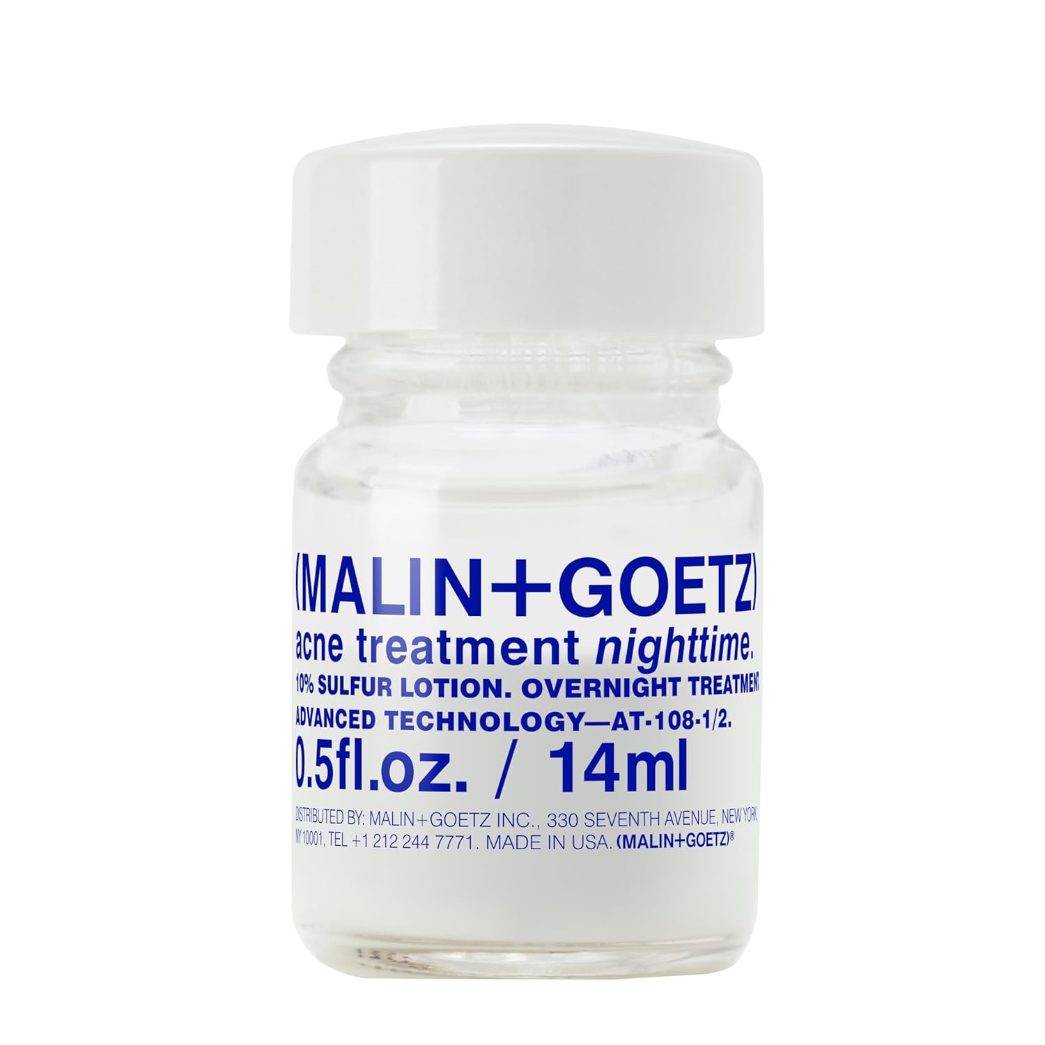 MALIN+GOETZ Acne Treatment Nighttime Overnight Spot Treatment 10% Sulfur, Salicylic Acid, Zinc Oxide, Camphor Calms Redness, Absorbs Oil, Helps Prevent Scarring Vegan + Cruelty-Free (0.5 Fl Oz) MALIN+GOETZ Acne Treatment Nighttime Overnight Spot Treatment 10% Sulfur, Salicylic Acid, Zinc Oxide, Camphor Calms Redness, Absorbs Oil, Helps Prevent Scarring Vegan + Cruelty-Free (0.5 Fl Oz)