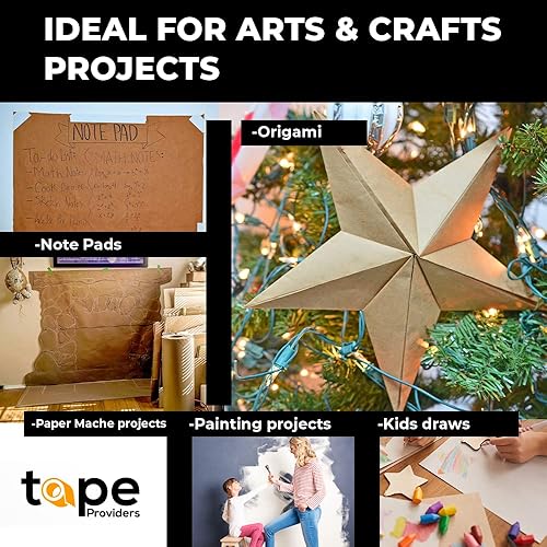 Miniatura 4 de WOD KPN - Rollo de papel kraft marrón 24 pulgadas x 1000 pies para embalaje mudanza almacenamiento envoltura de regalos revestimiento de suelo