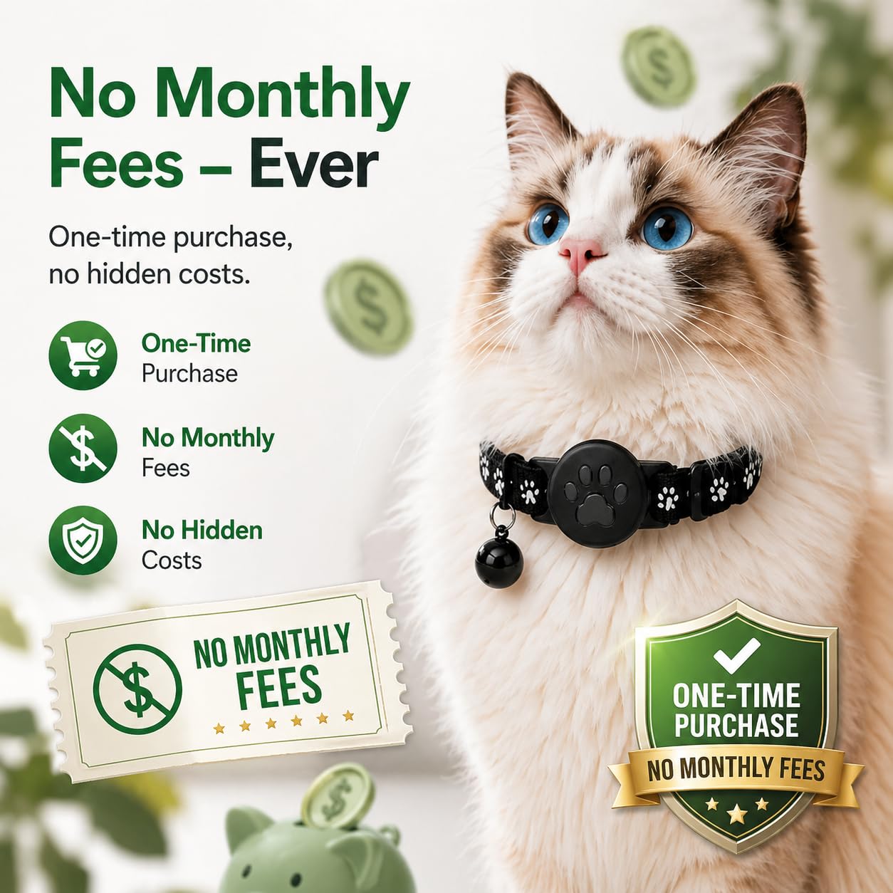 Pet Tracker,GPS Collar for Cats (Android Only) Smart tag,Waterproof Compatible with Google Find My,No Monthly Fee,Advanced Tracking Solution Smart Collar for Pet Safety Ideal Small Large Cats - image 5