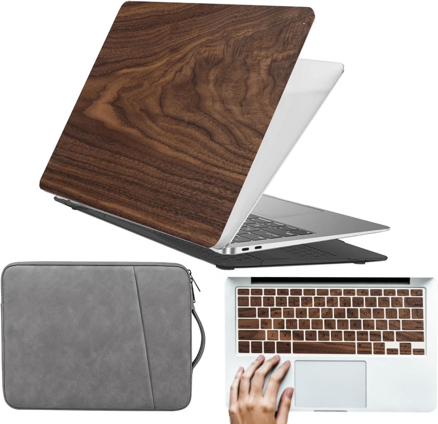 Hard Shell for MacBook Pro 16 inch Case 2019 2020 Release Model A2141 with Touch Bar & Touch ID,Slim Laptop Case & Sleeve Bag & Keyboard Cover,Green Bamboo