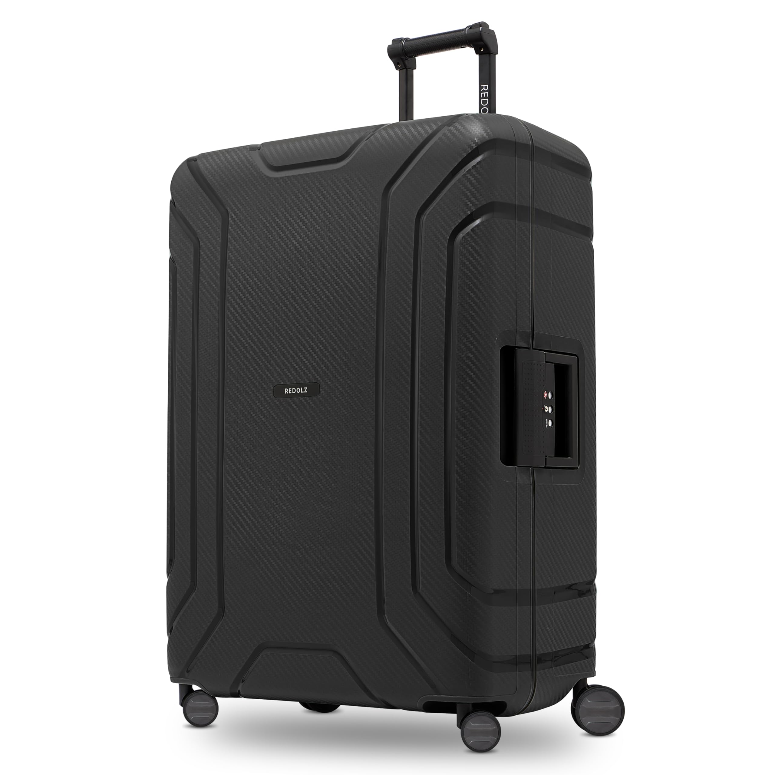 REDOLZ Valise Rigide Taille L XL | sans Fermeture Éclair | Grand Bagage Soute 75x53x28 cm | Polypropylène | Fermeture 3 Points | Serrure TSA | Essentials 15