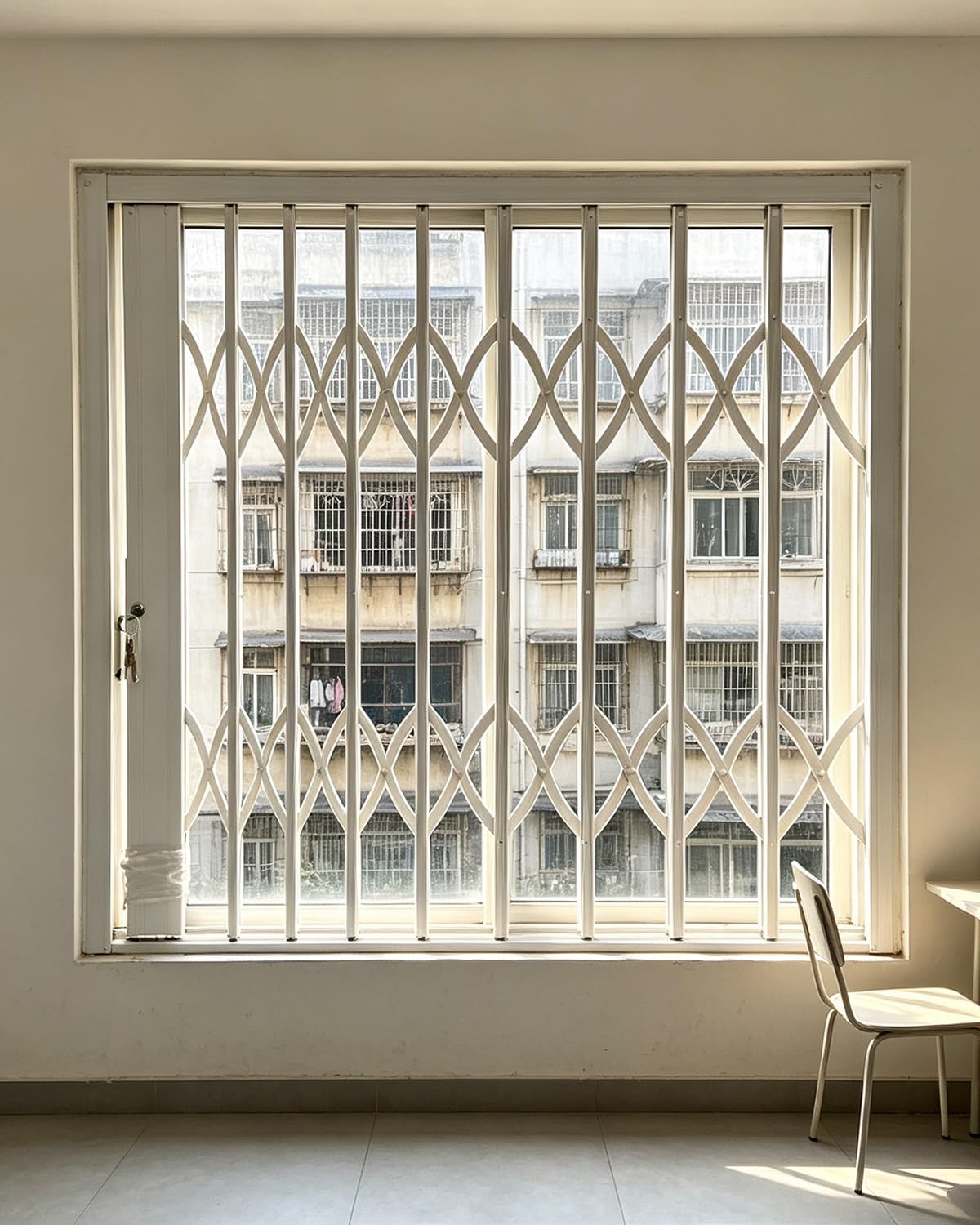 Fenstergitter Einbruchschutz Sicherheitsgitter für Türen und Fenster (50 60 70 90 cm), Schiebegitterschiebegitter