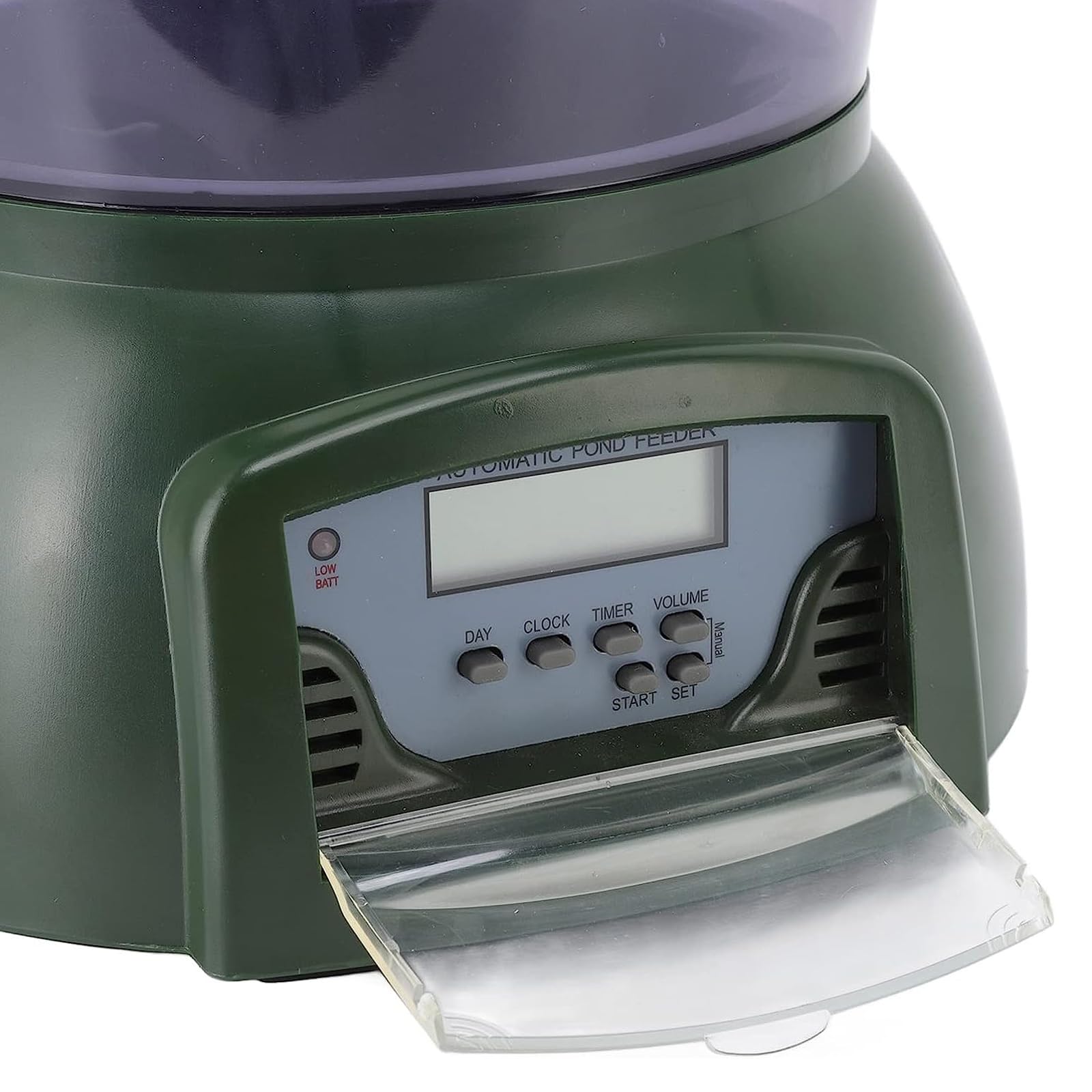 Alimentatore Automatico per Pesci da 4,5 Litri Display LCD Alimentato A Batteria Distributore Automatico di Mangime per Pesci da Laghetto per Acquario di Pesci