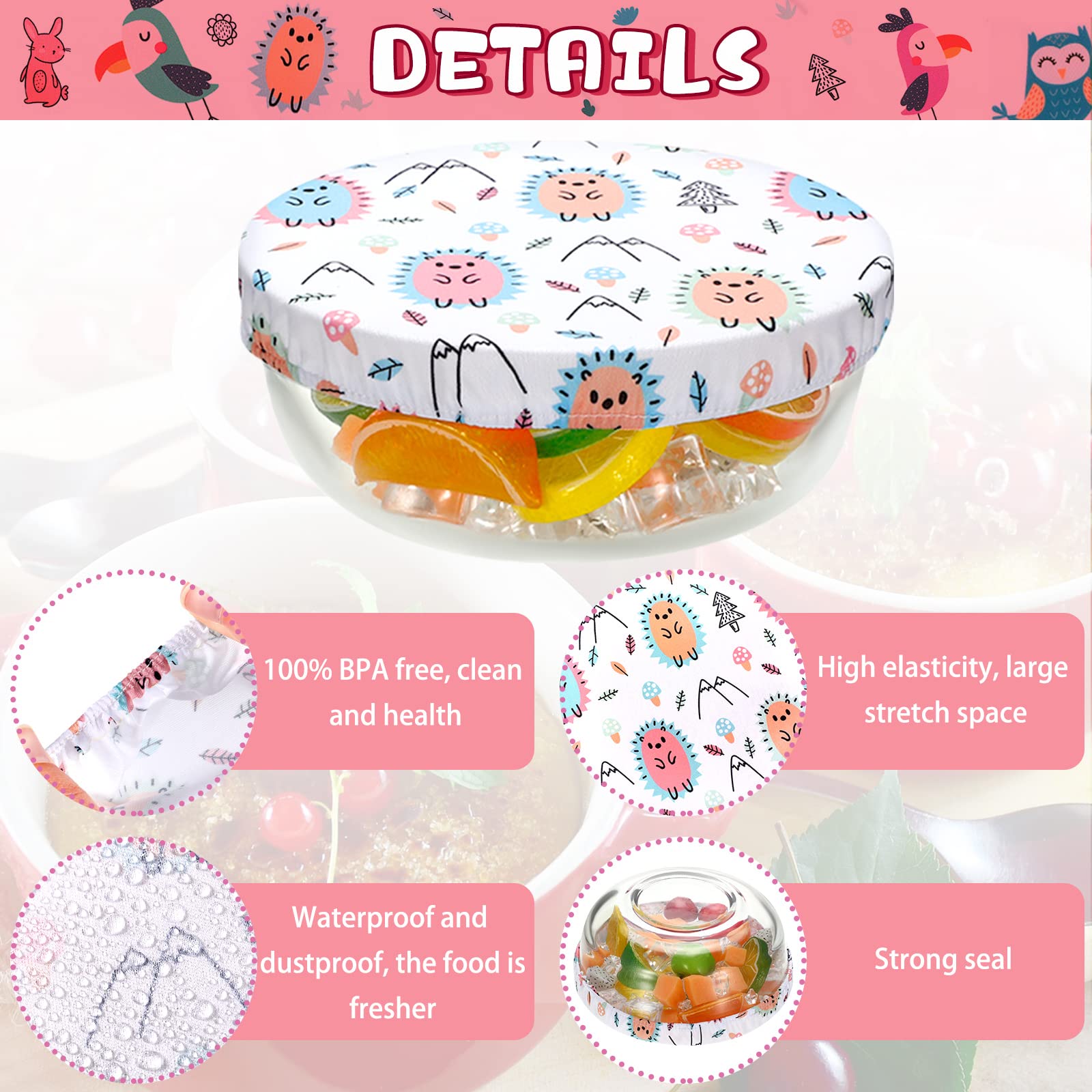 Lot De 3 Couvercles Réutilisables En Coton élastique - Tailles S, M, L Pour Bols Et Plats