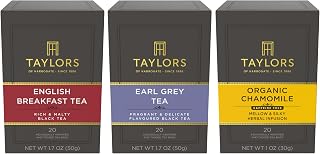 Taylors of Harrogate Black & Herbal Tea Variety Pack, 20ct x 3