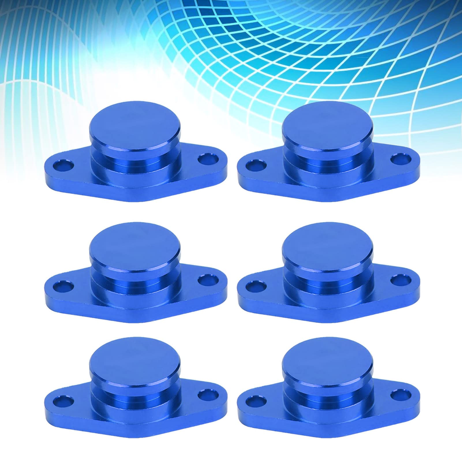 Drallklappen 6x22mm Motor Drallklappen Delete Blindstopfen Set mit Gummidichtungen für M57 / M57D25(Blau)