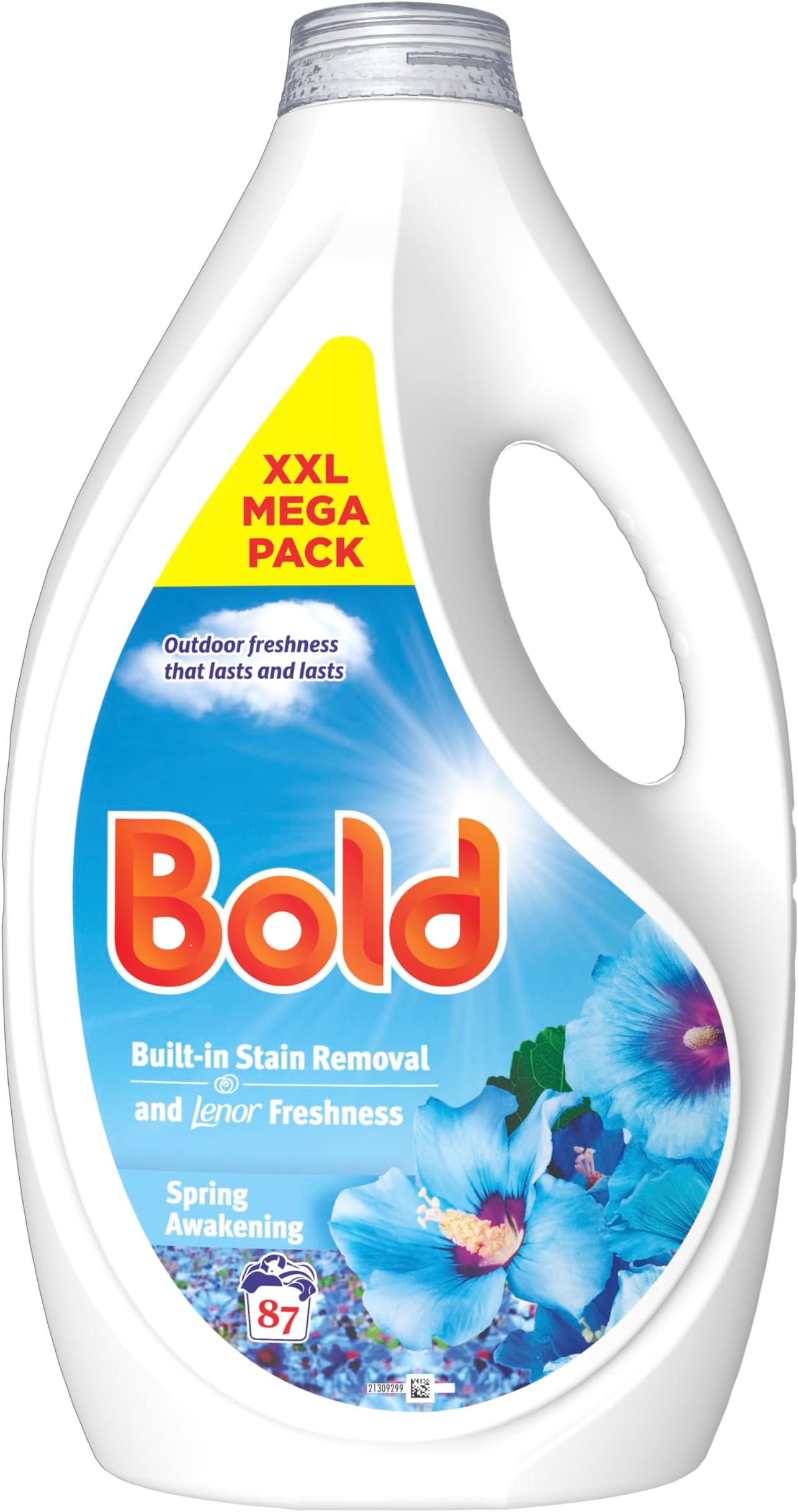 Bold Washing Liquid Laundry Detergent 87 Washes, 2.697l, Spring Awakening, Outdoor Freshness That Lasts And Lasts With Build In Stain Remover And Lenor Freshness