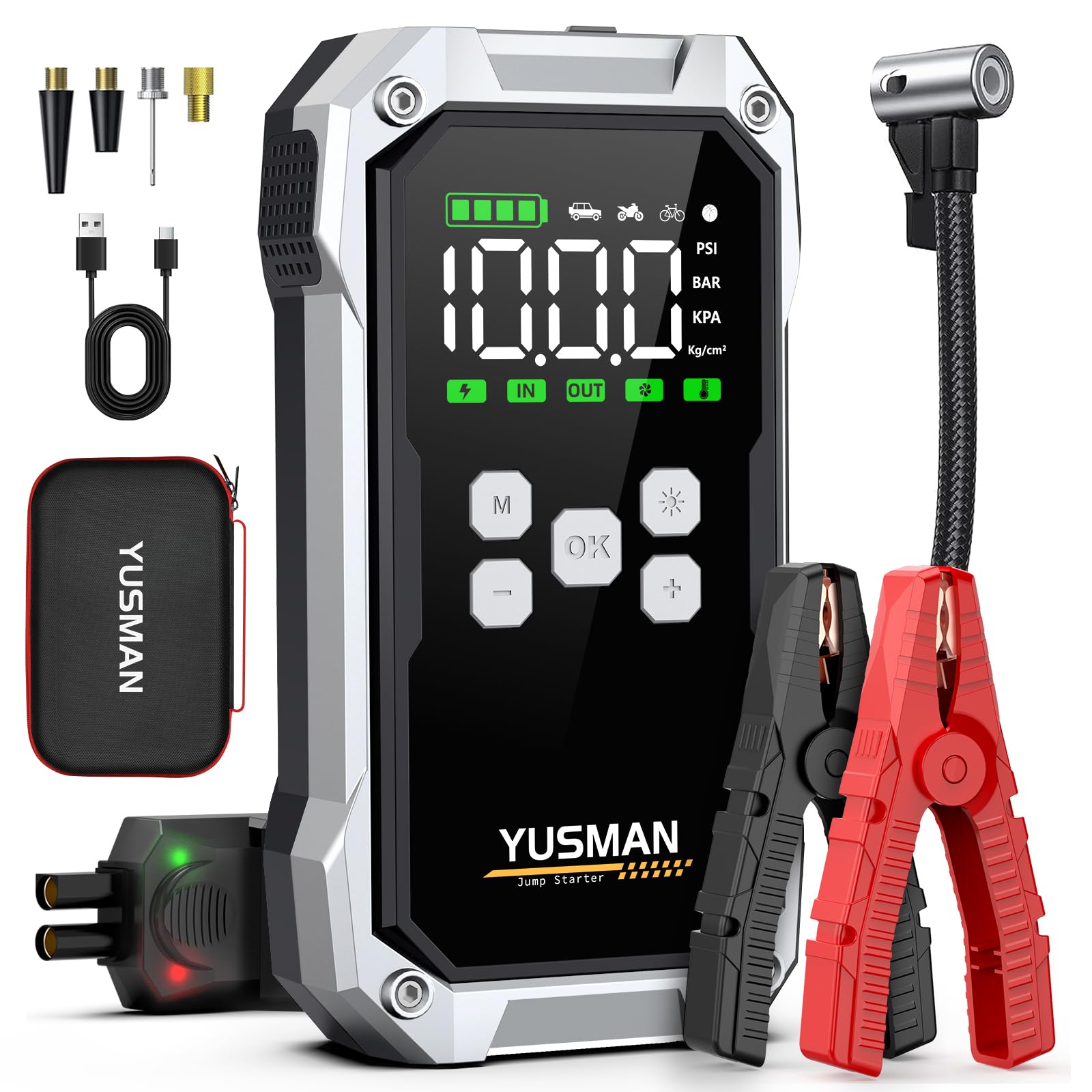 YUSMAN Starthilfe Powerbank (pechschwarz)