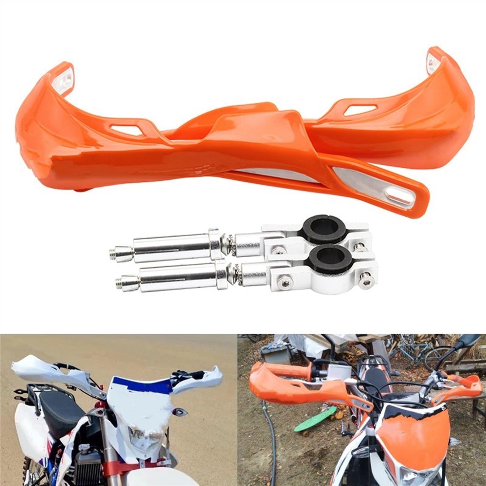 Componentes Protectores De Mano para Manillar Motocicleta 22MM Y 28MM para Suzuki(Orange)