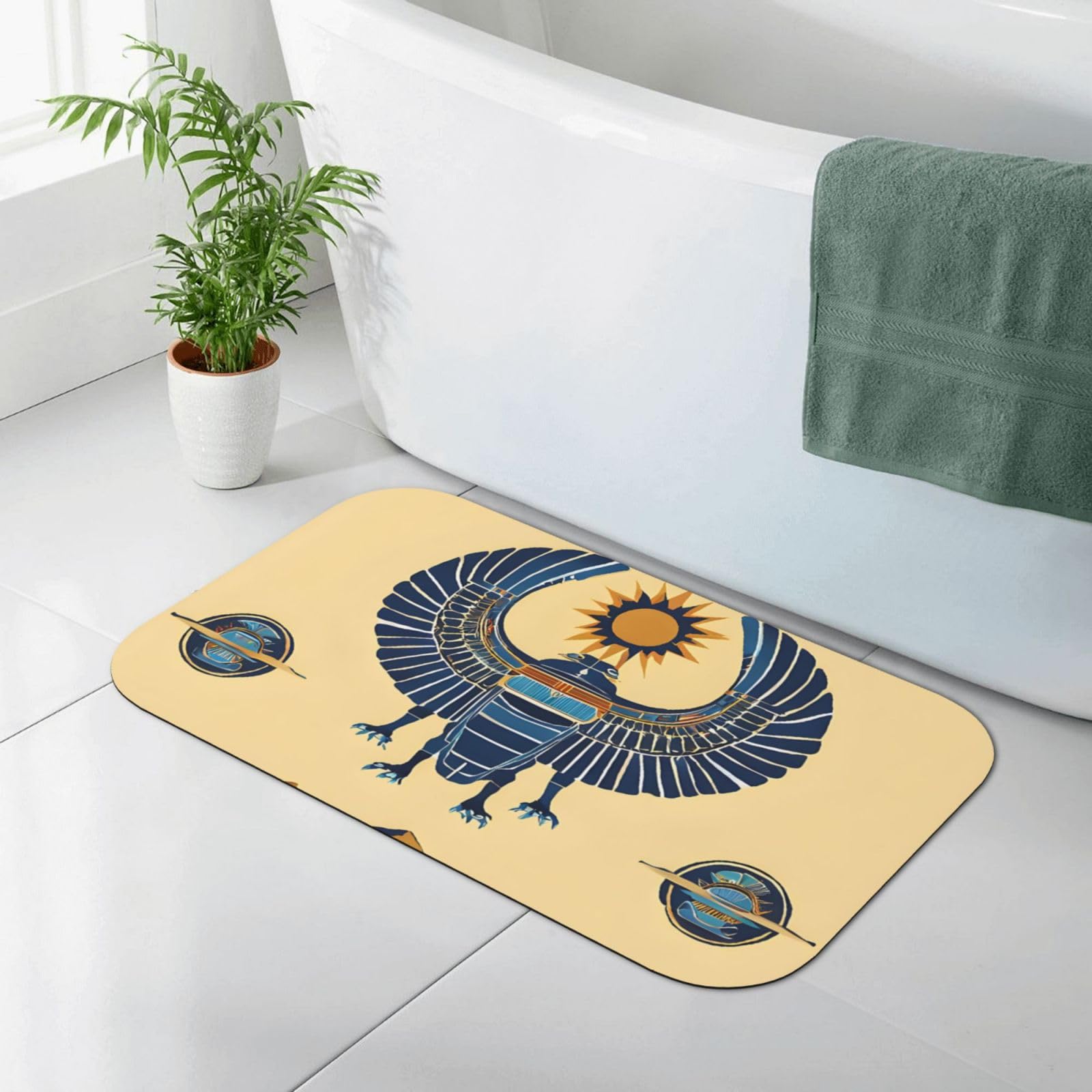 Tapis de salle de bain absorbant en diatomée pour éviter l'humidité au sol