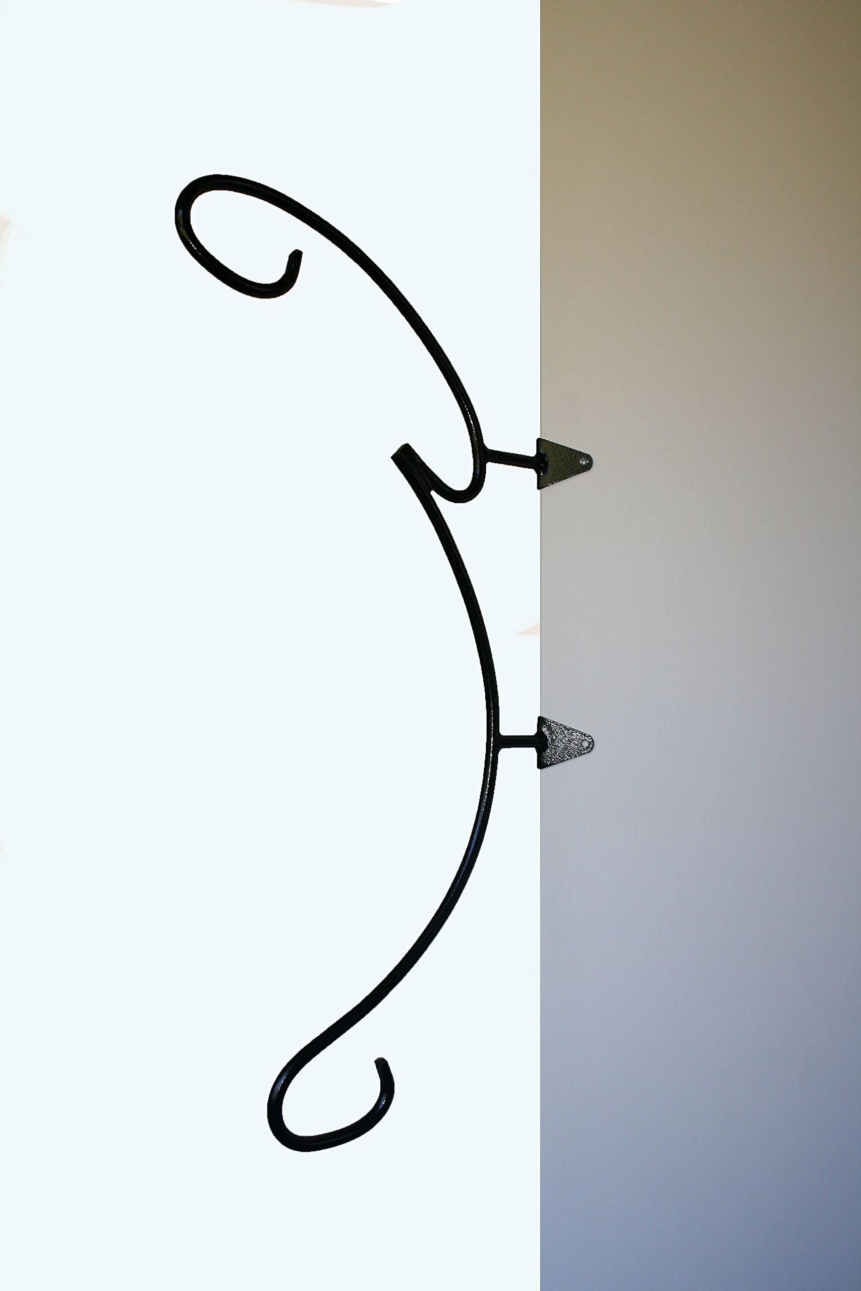 Buy Metal Plant Hangers. Corner Hanging Basket Bracket, Black, Wall