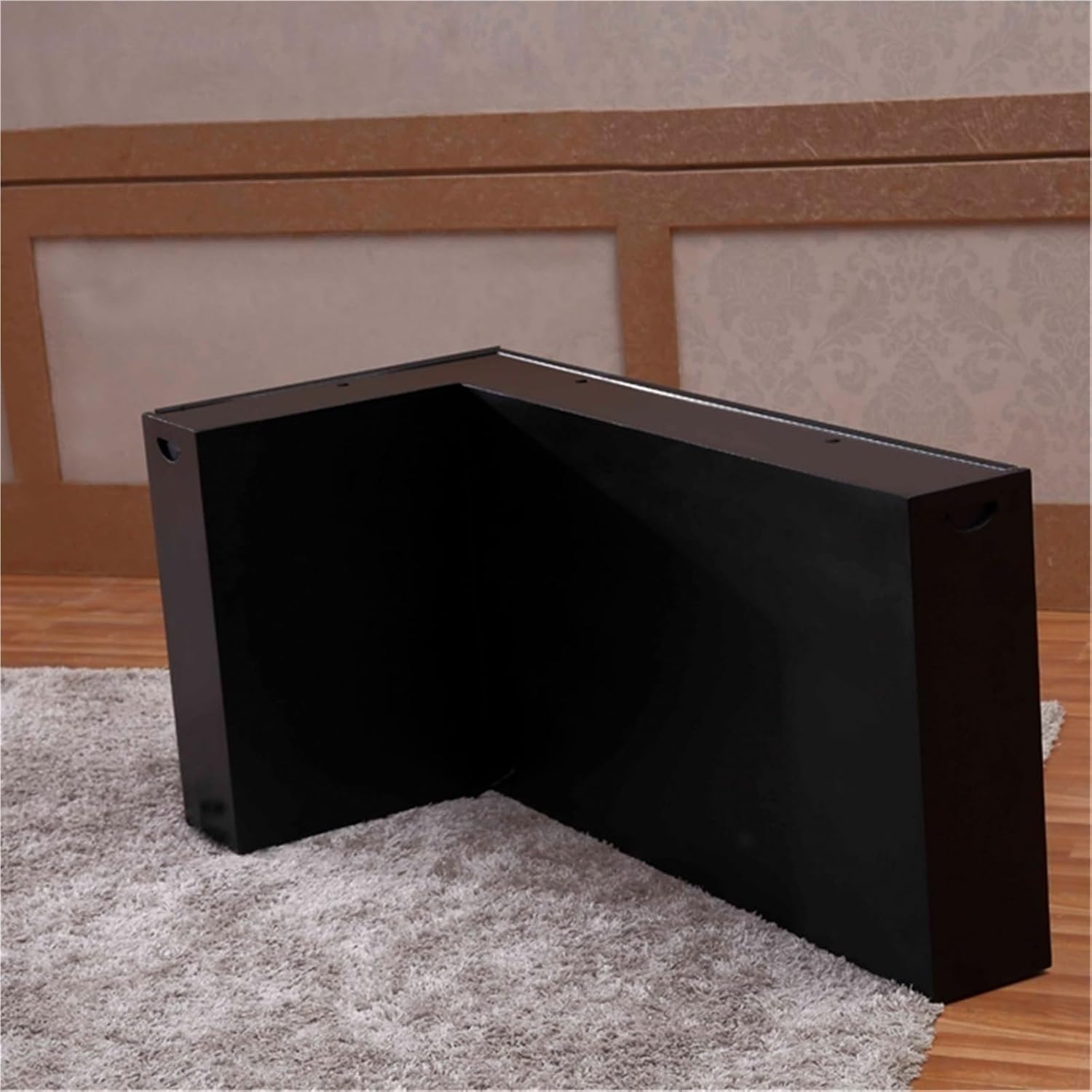 Decorative Fireplace Right Side L-Shaped Fireplace Insert LED Decorative with Remote Control(Small)