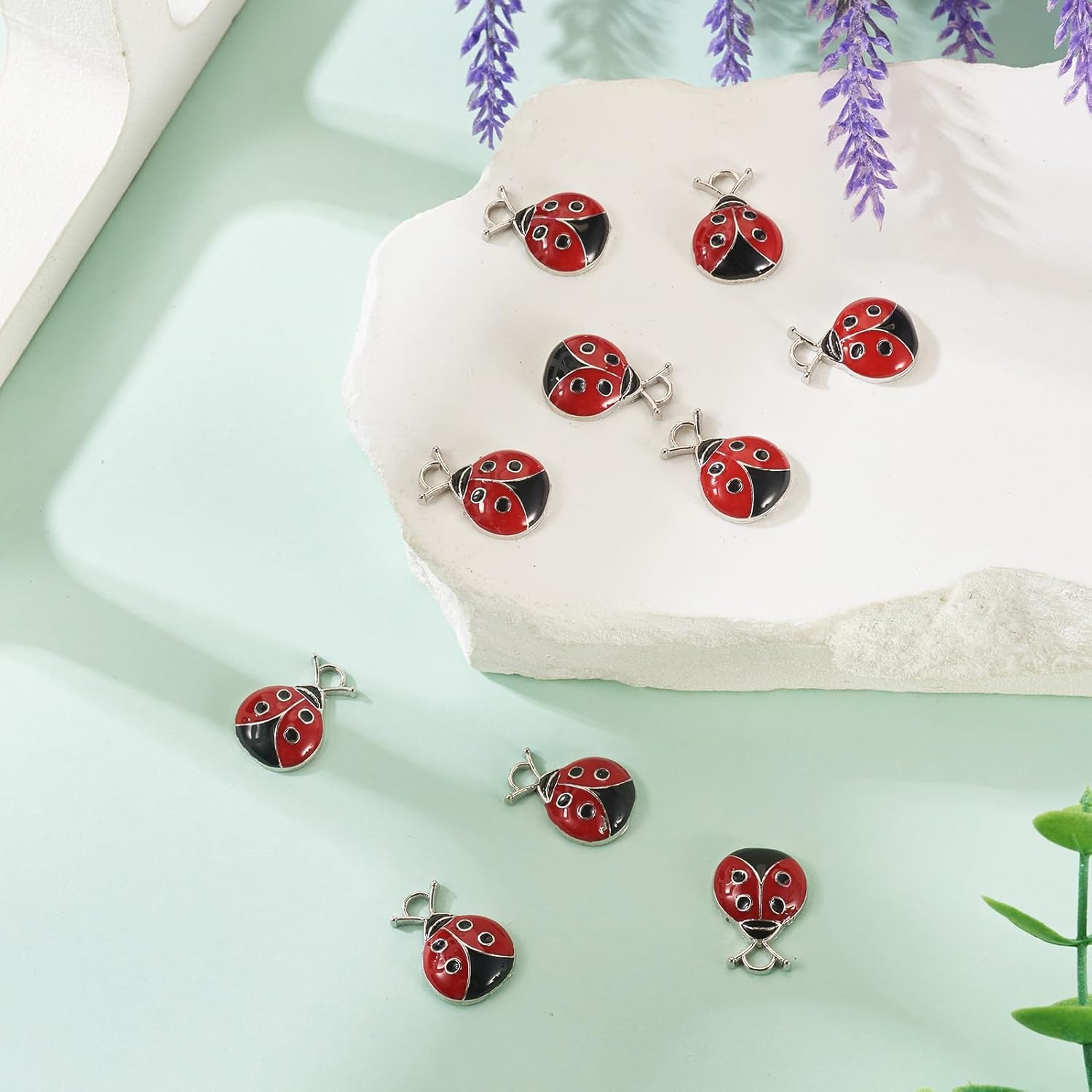 Craftdady Enamel Dangle Charms Pendant Food Animal Flower Cute Charms Colorful Metal Fruit Pendants Hang Ornament for Craft Bracelet Necklace Earring Key Chains Jewelry Making - Image 6