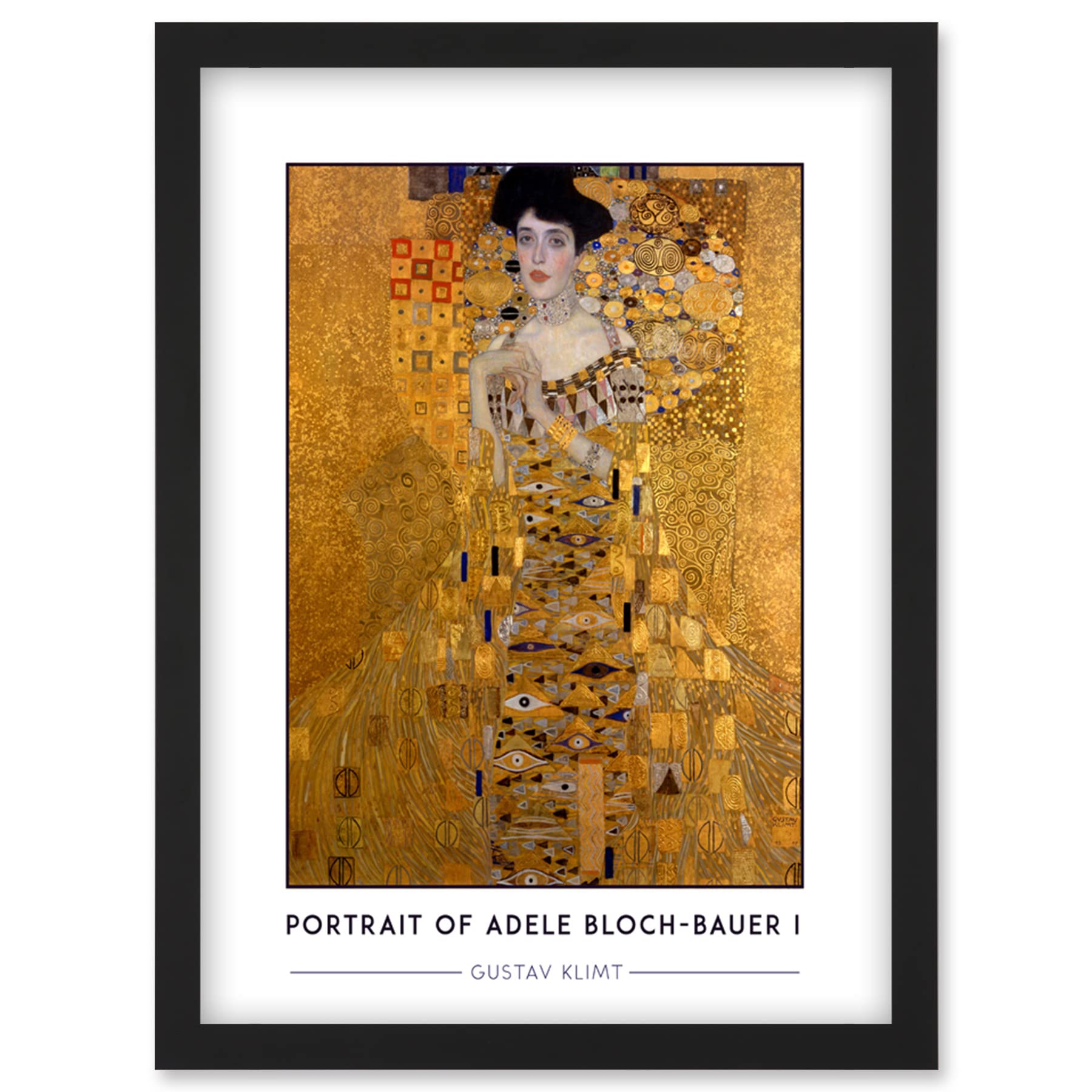 B&Q -  Gustav Klimt Portrait Of Adele Bloch-Bauer I The Lady In Gold Painting Wall Art PrintA4 Size