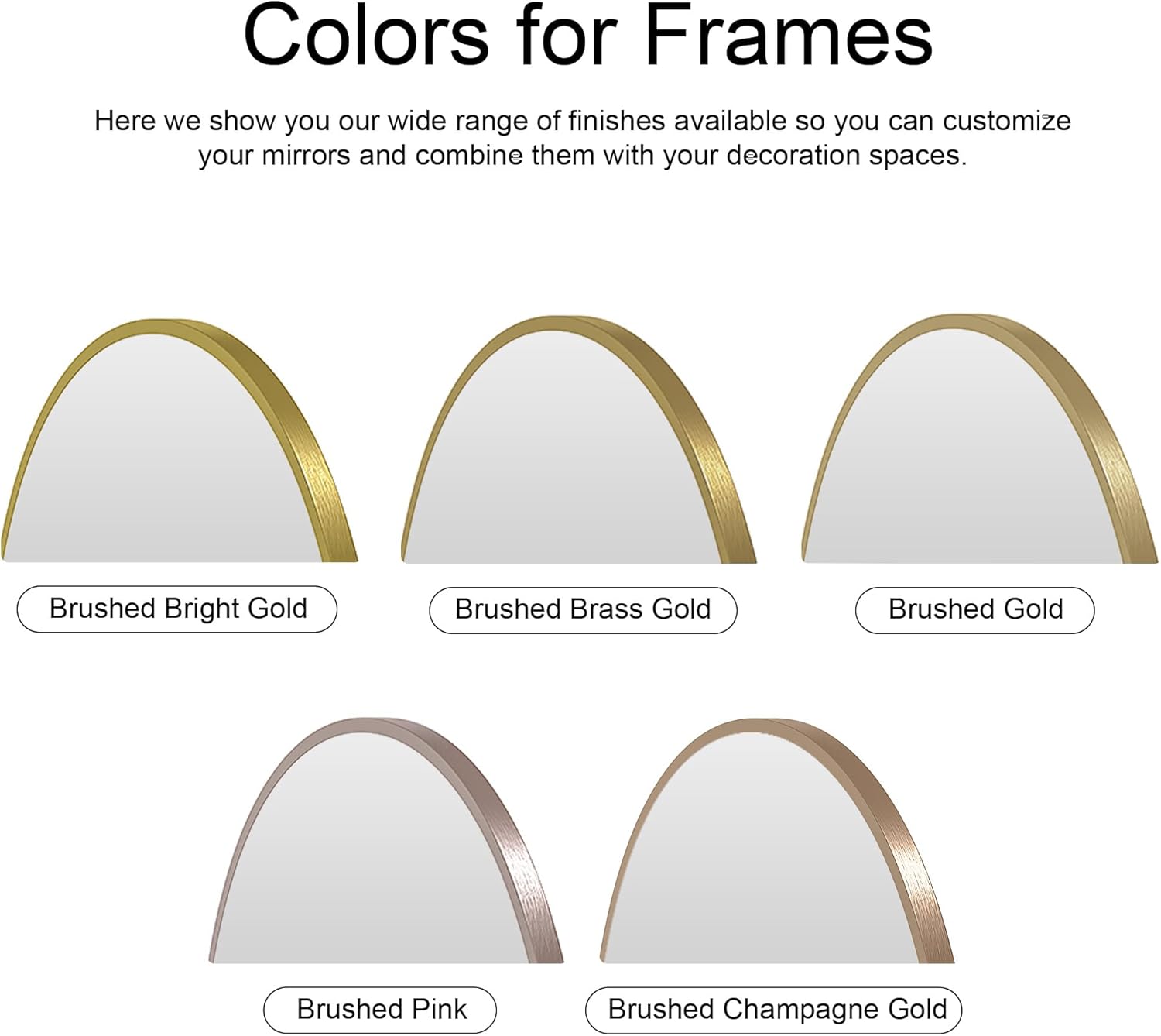 Recessed Medicine Cabinet Mirror,Brushed Brass Gold Arched Medicine Cabinet with Mirror for Bathroom,Metal Edge Mirrored Medicine Cabinets,in Wall Arch Mirrored Cabinets with Storage 16x31