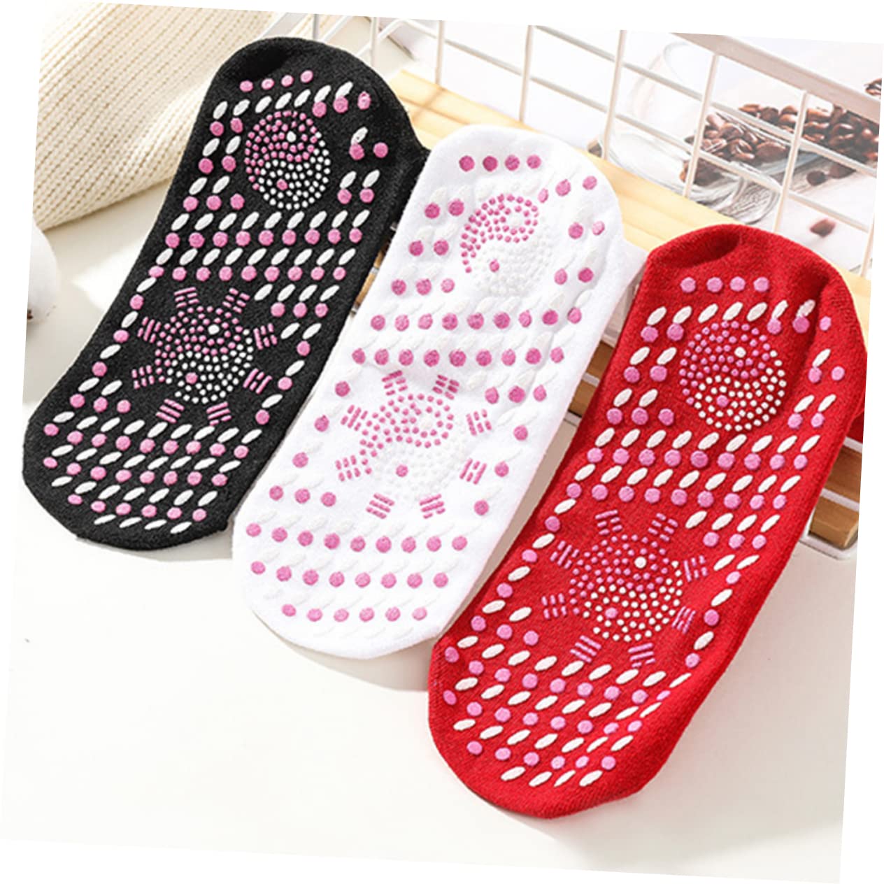 INOOMP 6pares Calcetines Sanitarios Autocalentados Cálidos para Hombre Calcetines de Invierno Transpirables para Mujer para Uso Diario