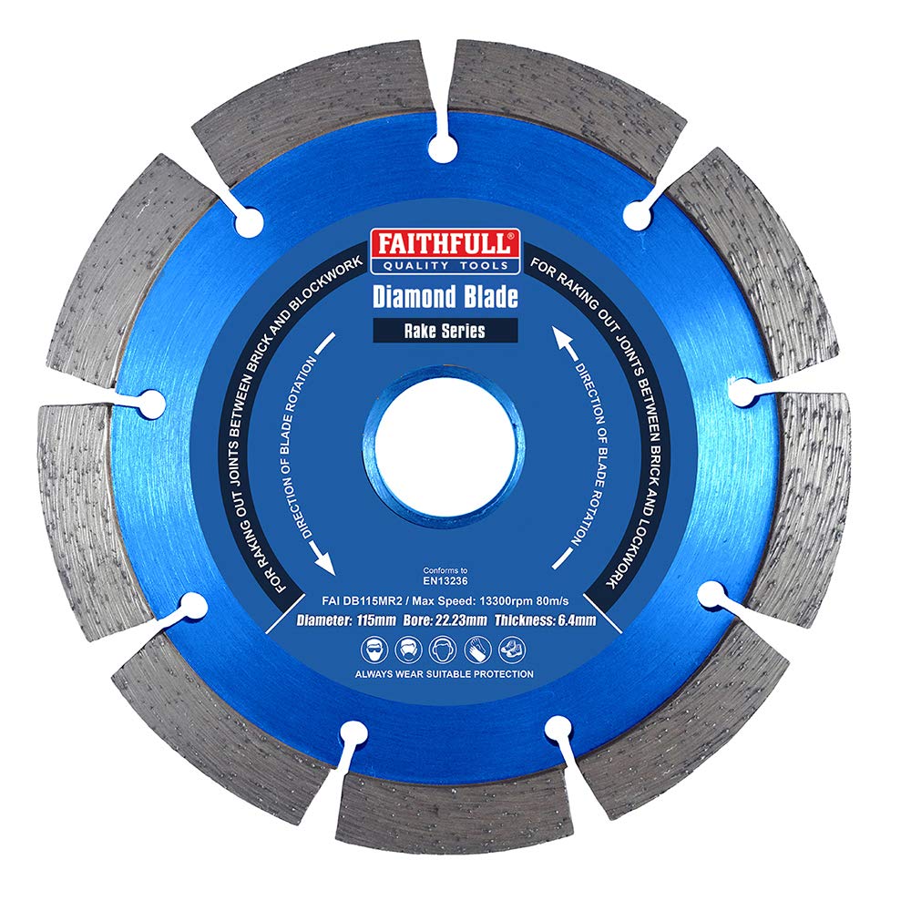 Faithfull Faidb115mr2 Mortar Raking Diamond Blade 115Mm X 22Mm