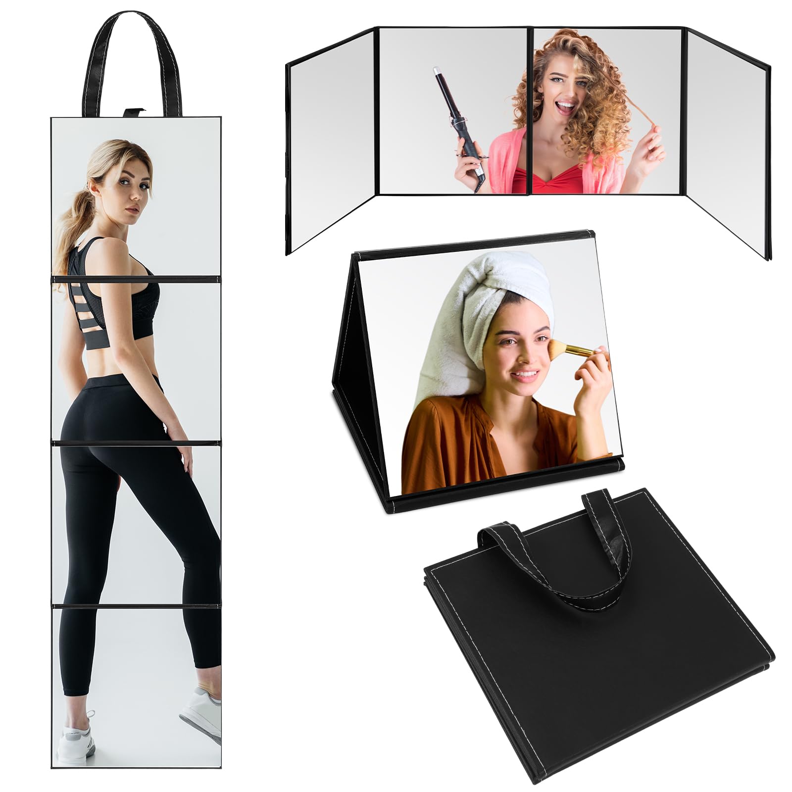 Amazon.com : Burbell 3 Way Foldable Full Body Mirror Portable