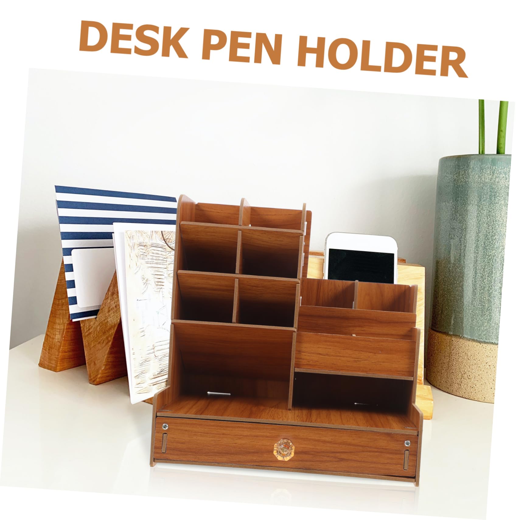 Organizer Scrivania Multifunzionale Con Scomparti Portapenne Pratico Per Casa e Ufficio Per Cancelleria e Materiale Scolastico Design Compatto e Resistente