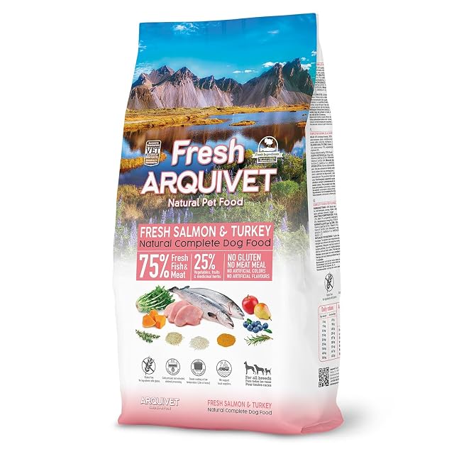 Arquivet Fresh Salmon & Turkey 10 Kg Pienso semihúmedo de salmón y Pavo