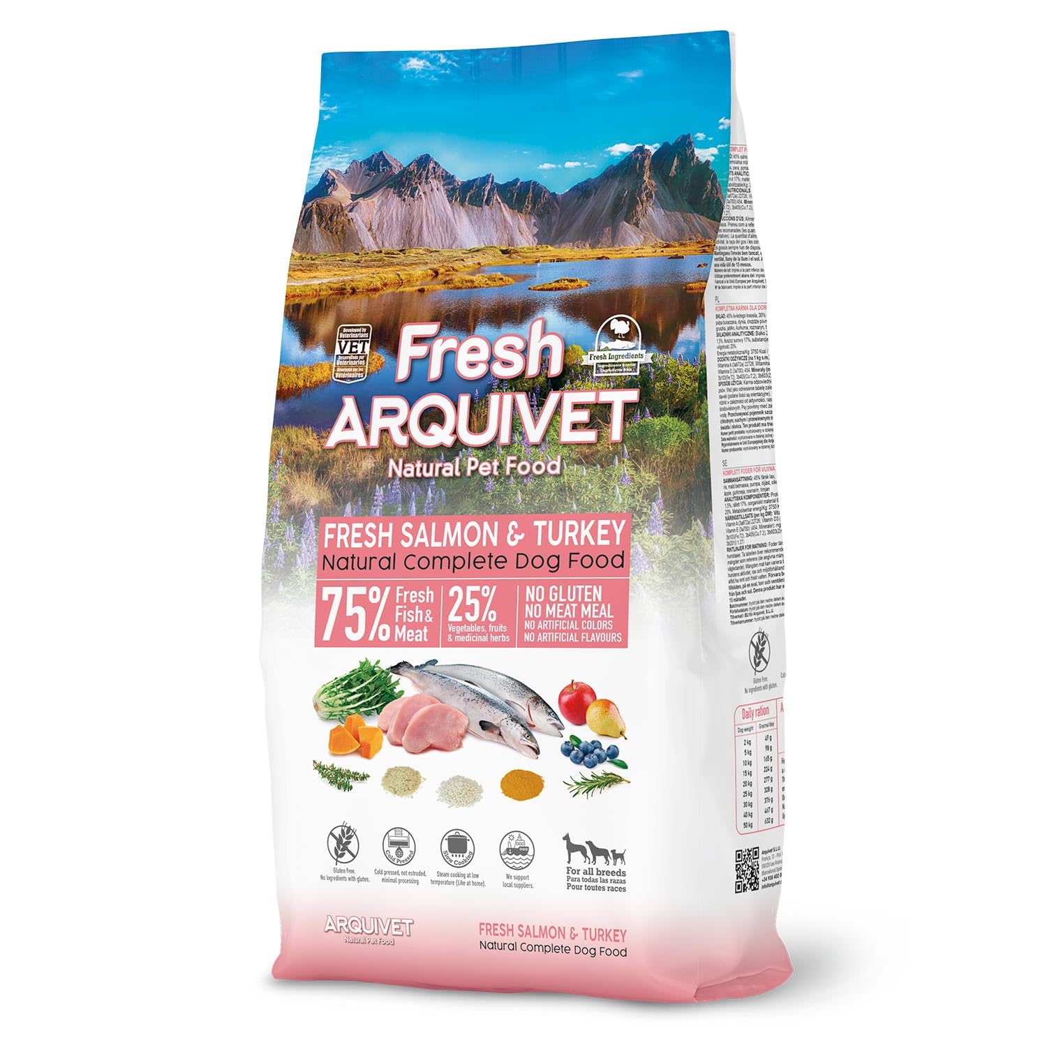 Arquivet Fresh Salmon & Turkey 10 Kg Pienso semihúmedo de salmón y Pavo