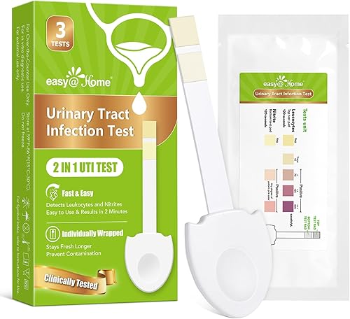 Miniatura 8 de Easy@Home Tiras de prueba de infección del tracto urinario – Paquete de 3 pruebas de infección urinaria para mujeres Envueltas individualmente