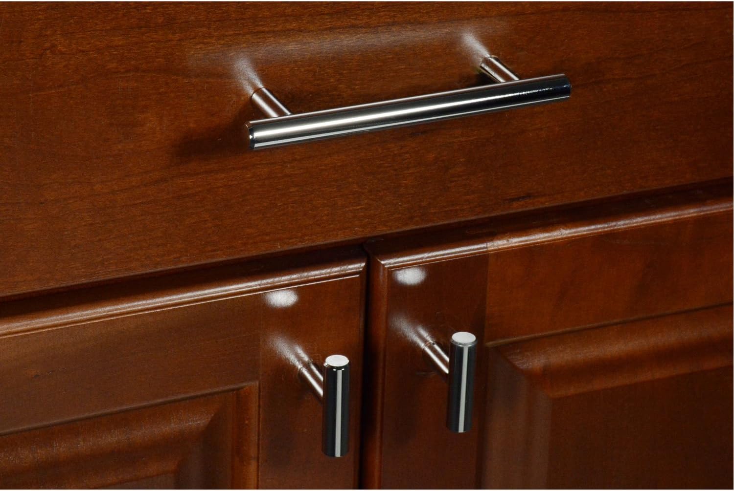 CKP Brand #3489-4 in. (102mm) Steel Bar Pull, Polished Chrome - 10 Pack