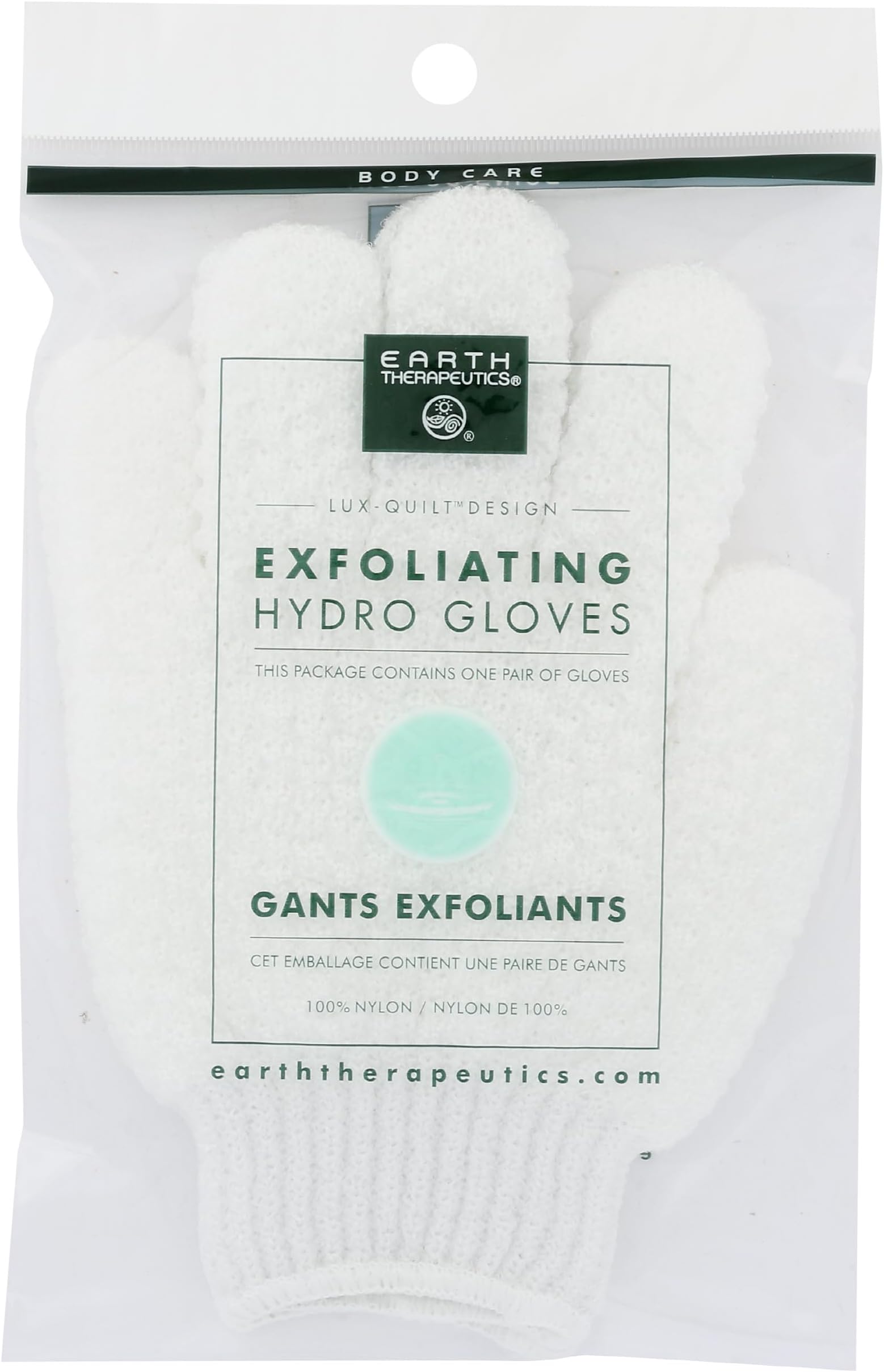 Hydro Exfoliating Gloves, White, 1 Pair