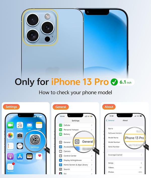 FNTCASE for iPhone 13 Pro Case: [Compatible with Magsafe] Translucent Matte Cases with [Full Camera Protection] [Screen Protector] Military Grade Shockproof Protective Phone Cover - Light Blue by FNTCASE - Used condition - Image 2