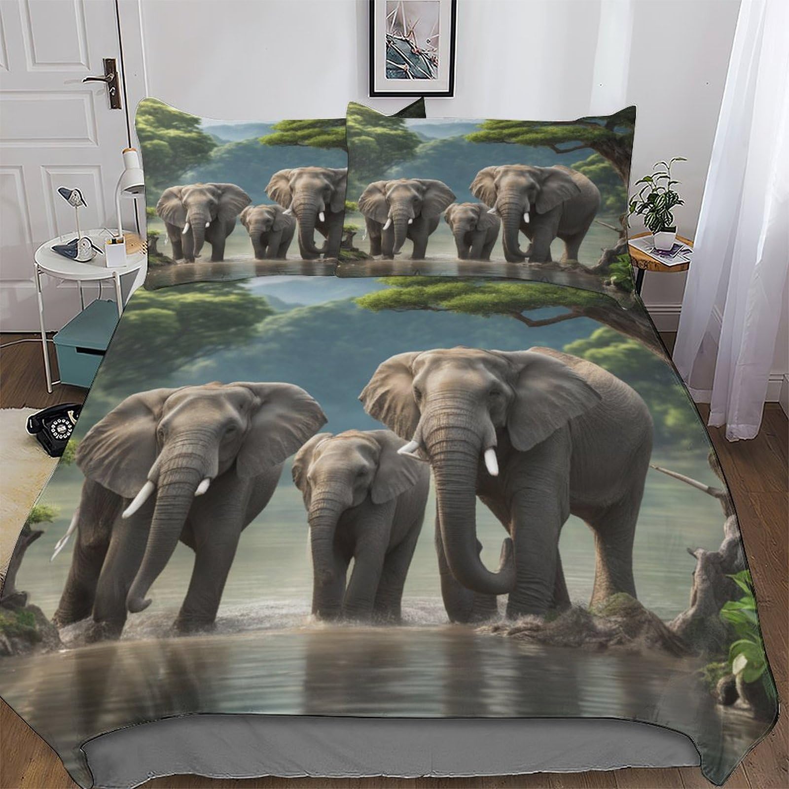 Housse de couette éléphant douce pour stopper le glissement