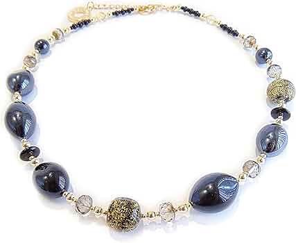 Orecchini da Donna con perle in Vetro di Murano Originale, Collezione Gloria, rosso - Venezia classica