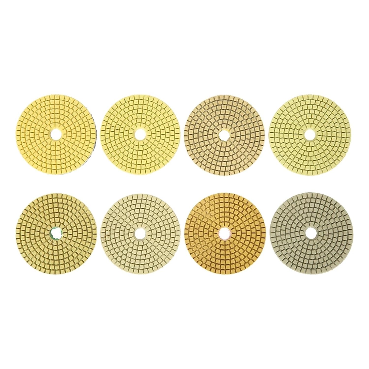 10pcs 4 Inch Diamond Polishing Pads Kit Wet Dry Sanding Polisher Disc, Compatible for Granite Stone Concrete Marble Floor