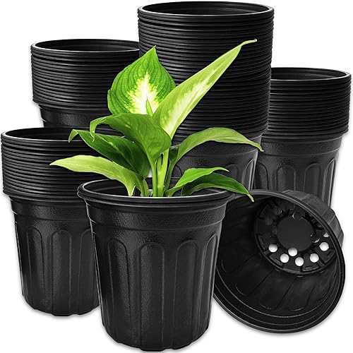 OJYUDD 60 Pack 1 Gallon Flexible Plant Nursery Pots,Thickened Soft