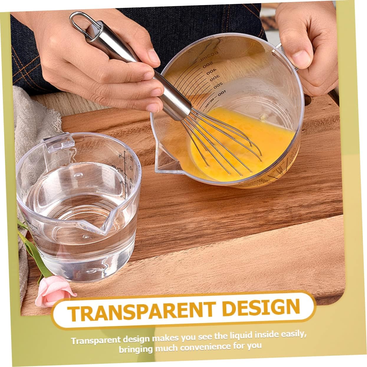 COLLBATH 20pcs Liquid Measuring Cups and Spoons Accurate Baking and Cooking Scales Lightweight Design for Kitchen Use
