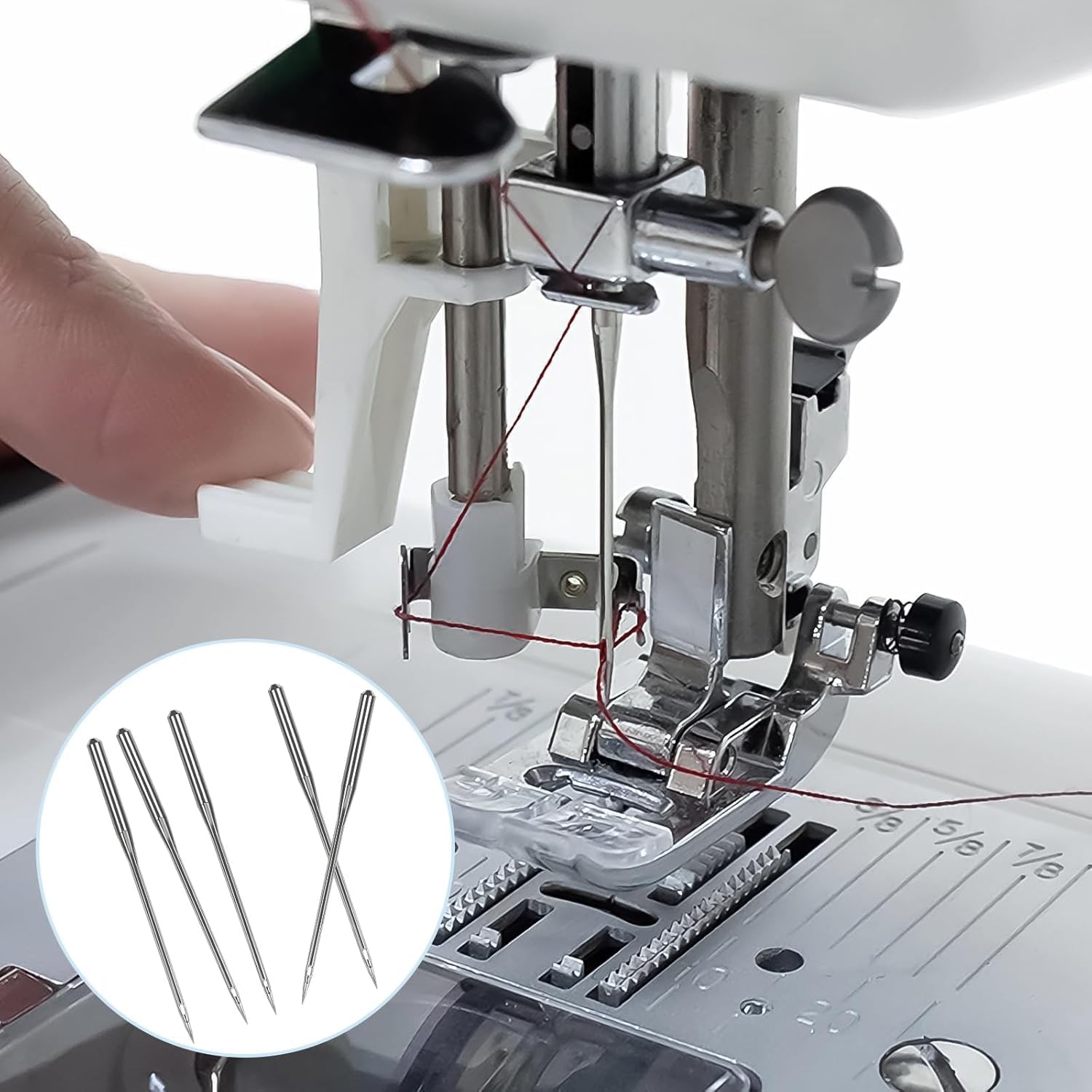 200 Pcs Universal Size 110/18 Heavy Duty Sewing Machine Needles, Quliting Sewing Machine Needles for Leather, Compatible with Kind of Home Sewing Machine - Image 5