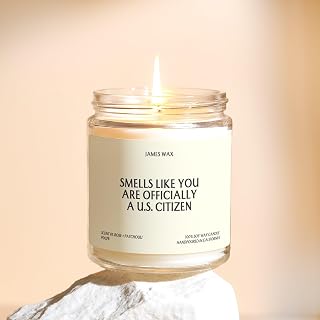 Citizenship glft US Citizen Custom Candle New Resident Present American Test Green Card Visa Funny Handmade Personalized Unique glft P007B Funny, Home Decor Candle