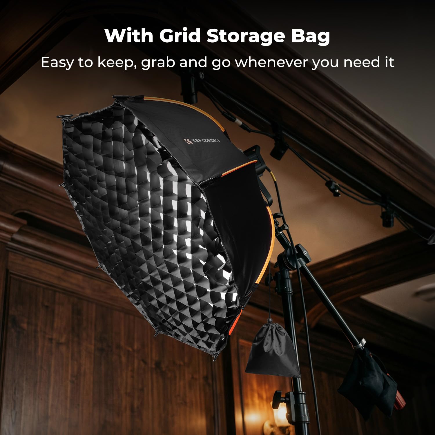 K&F CONCEPT Szybki montaż ośmiokątny softbox 90 cm