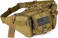 Vista 13 de ArcEnCiel resistente al agua Táctico Cinturón de cadera Cintura Pack Bolsa Fanny Militar Packs Bolsa para senderismo escalada al aire libre Bumbag