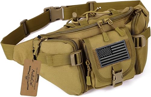 Miniatura 10 de ArcEnCiel resistente al agua Táctico Cinturón de cadera Cintura Pack Bolsa Fanny Militar Packs Bolsa para senderismo escalada al aire libre Bumbag