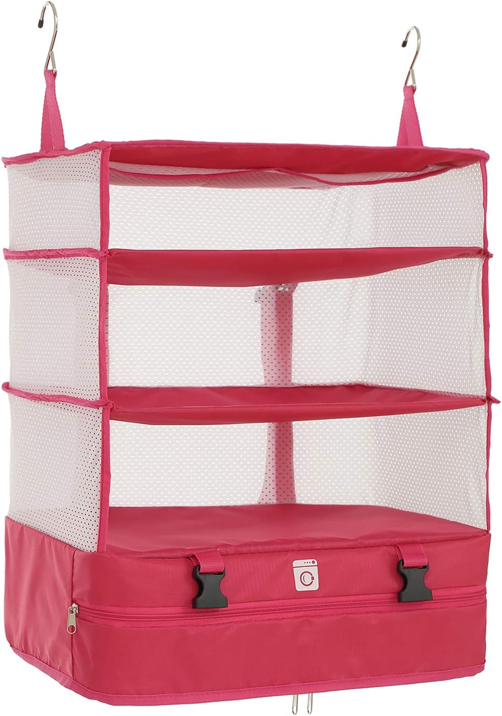 OWNFUN Portable Luggage Organizer - Hanging Travel Packing System Luggage Cube Rose X-Large
