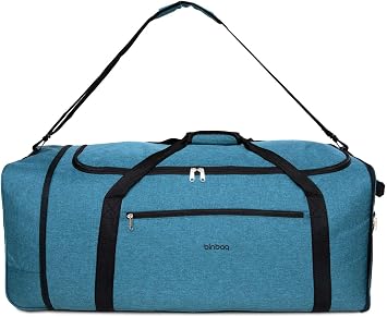 HAUPTSTADTKOFFER Blnbag M4 - Rolling Travel Bag Soft Luggage Bag, Lightweight Travel Bag Foldable with Wheels, Roller Bag, 90 Liters, Aquagreen