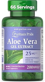 Aloe Vera Extract 25 mg-200 Softgels