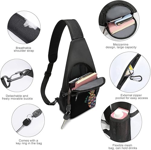 Miniatura 4 de Aloha - Mochila pequeña con estampado de piña para hombres y mujeres