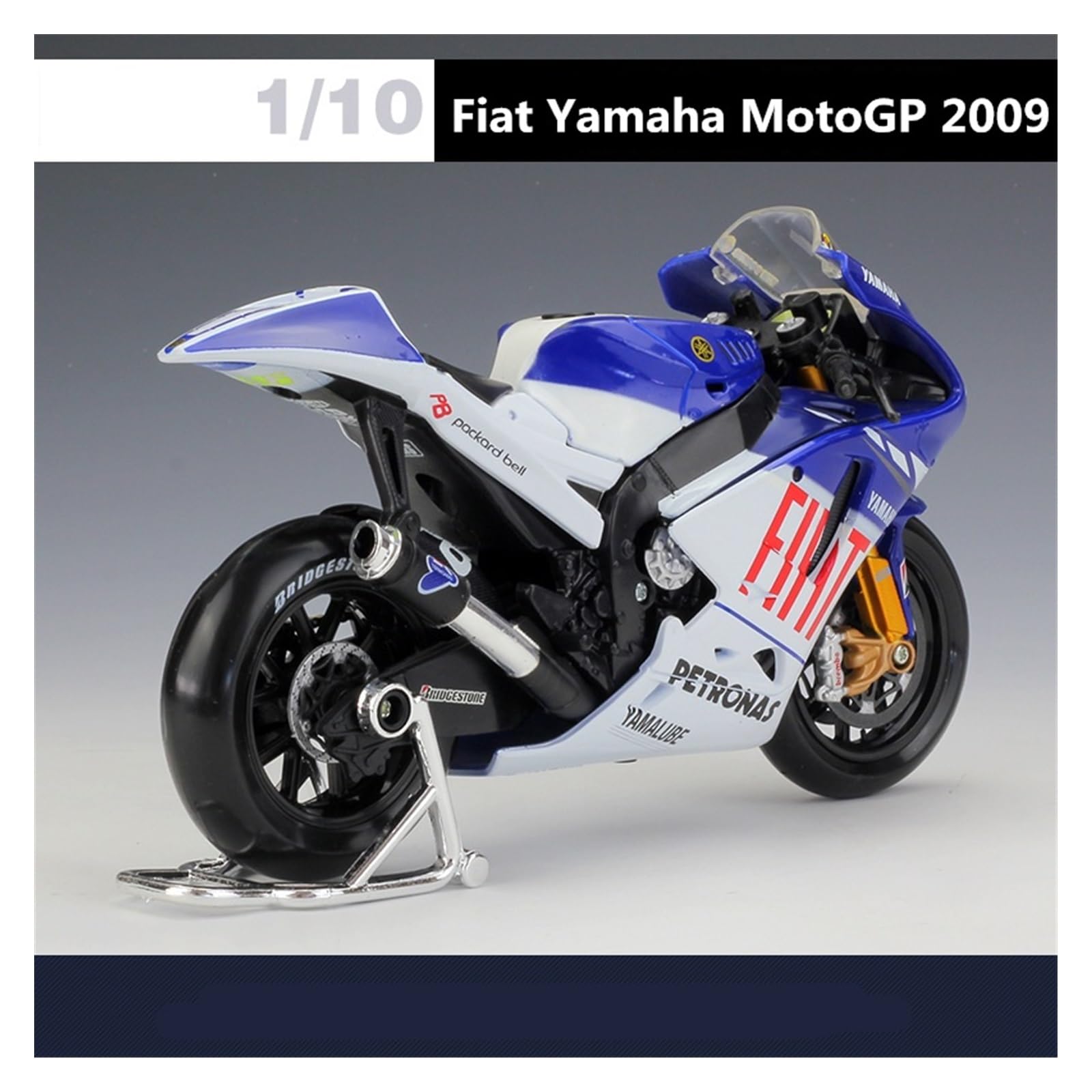 1:10 FIAT Yamaha Moto GP 2009 Rossi Racing Motorradmodell Simulation Metallmotorrad