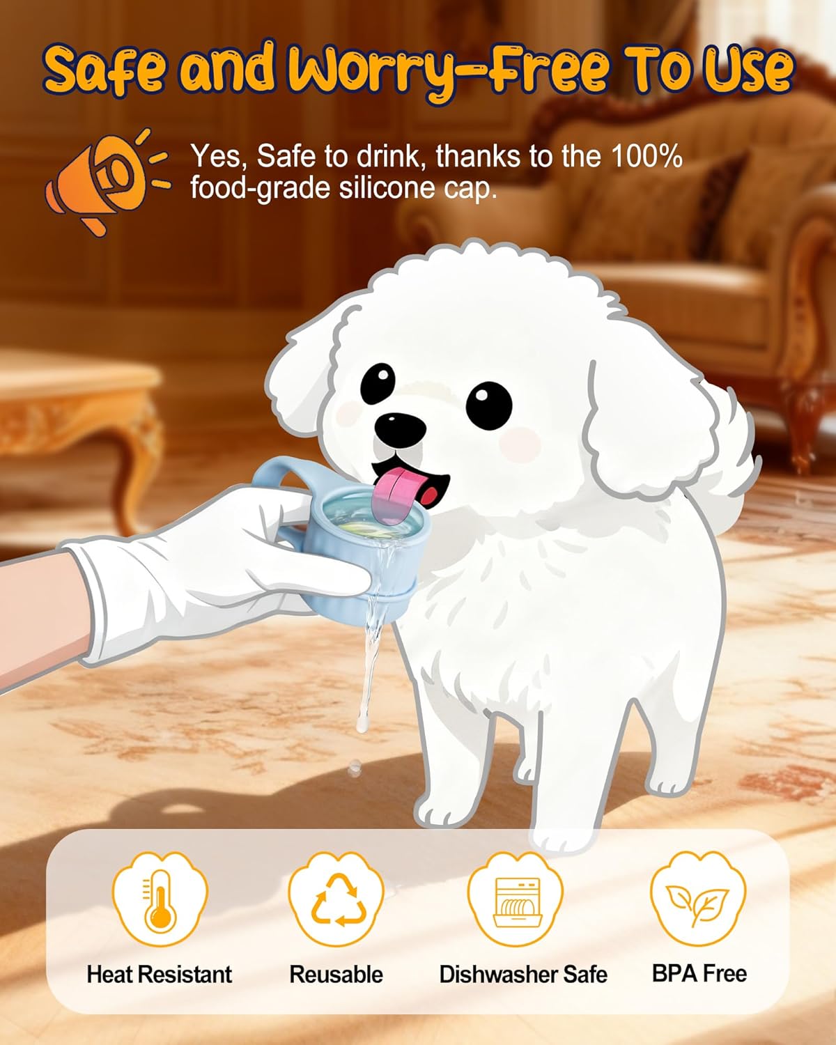 3-Packs Silicone 5 Gallon Water Jug Cap, 2/3/4/5Gal Reusable Bottle Lids, Leak-Proof Replacement Caps for 55mm & 60mm Bottle Standard/Screw/Crown Tops, Dishwasher Safe & BPA-Free (Light Blue, 3 PACKS) - Image 5